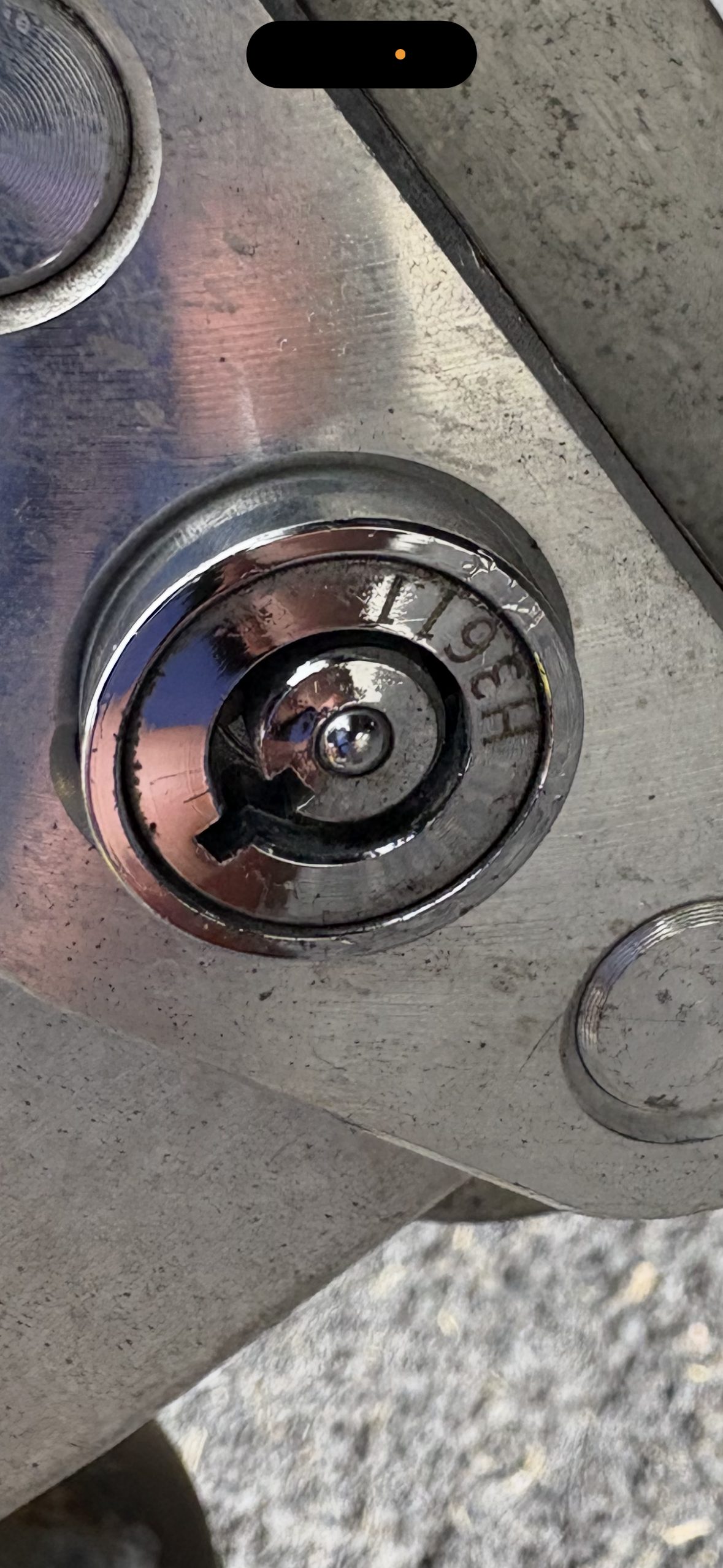 High security lock cylinder closeup